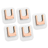 Kuber Industries (Set of 5) Hair Dryer Stand Holder for wall | Clip Style Hair Tool Organiser | Bathroom Accessories | Hair Straightener Holder - White